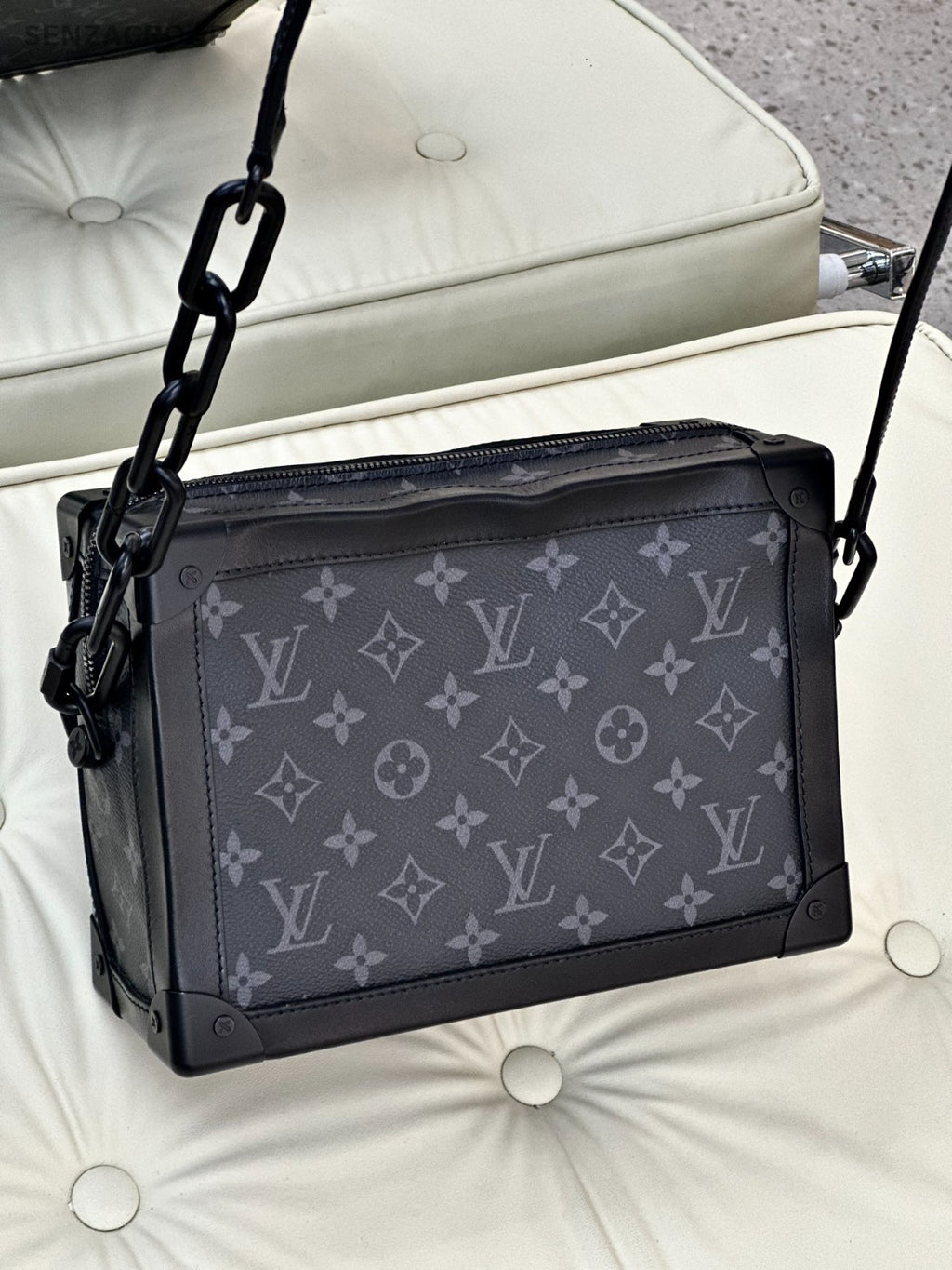 Louis Vuitton Soft Trunk Box MM Monogram Shoulder bag All Black Classic