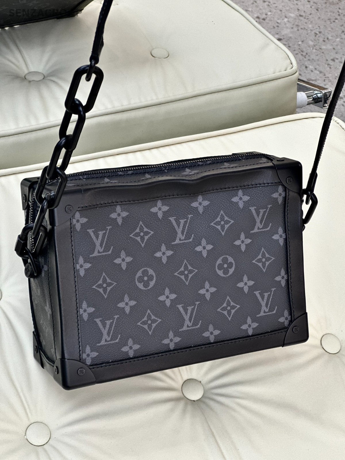 Louis Vuitton Soft Trunk Box MM Monogram Shoulder bag All Black Classic