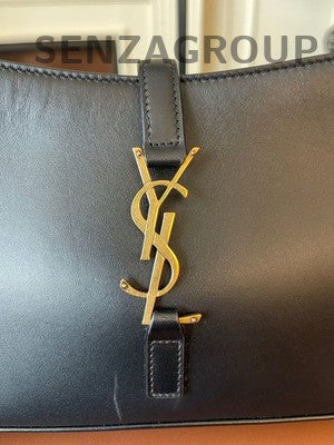 Saint Laurent YSL Black Gold Hobo Shoulder Bag - Classic Fashion Women