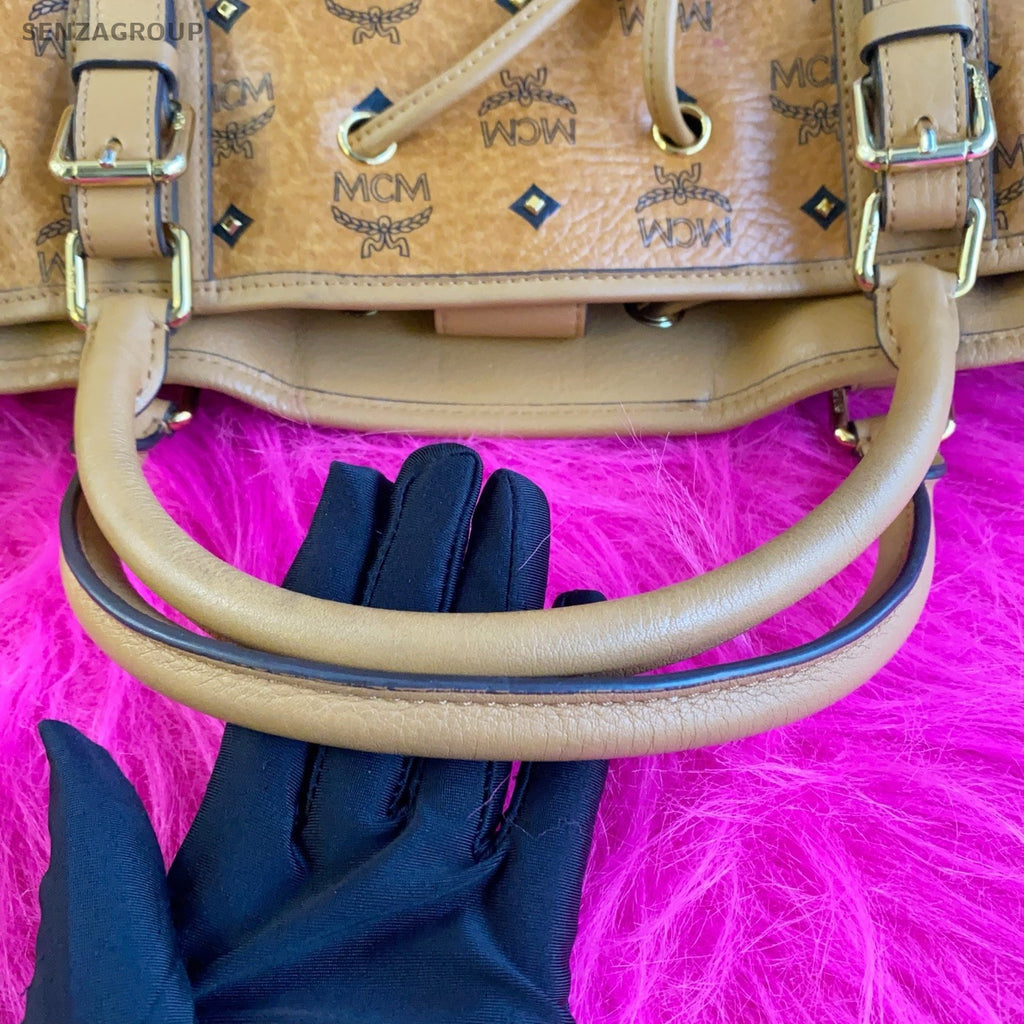 MCM Classic Caramel color Top Handle 2way Shoulder bag Bucket Drawstring Women