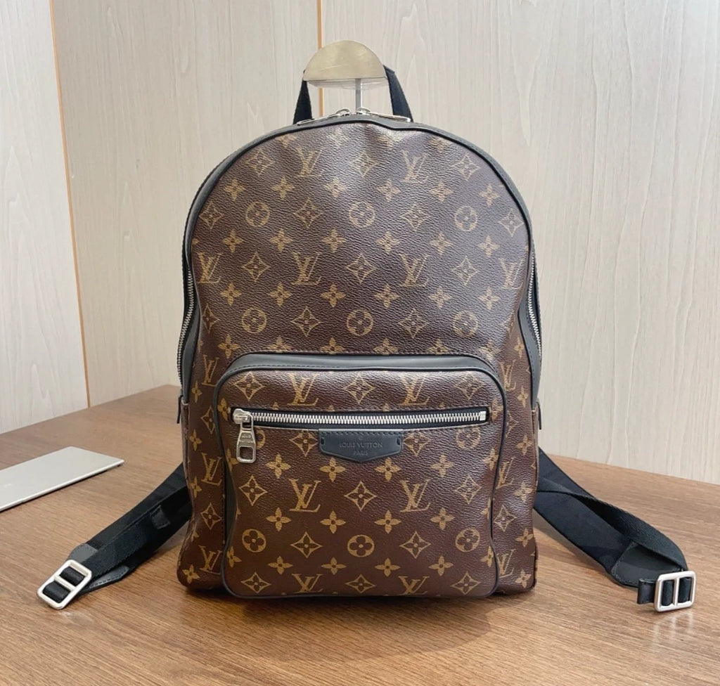 Louis Vuitton Monogram Macassar Canvas Backpack Top Handle Bag Unisex