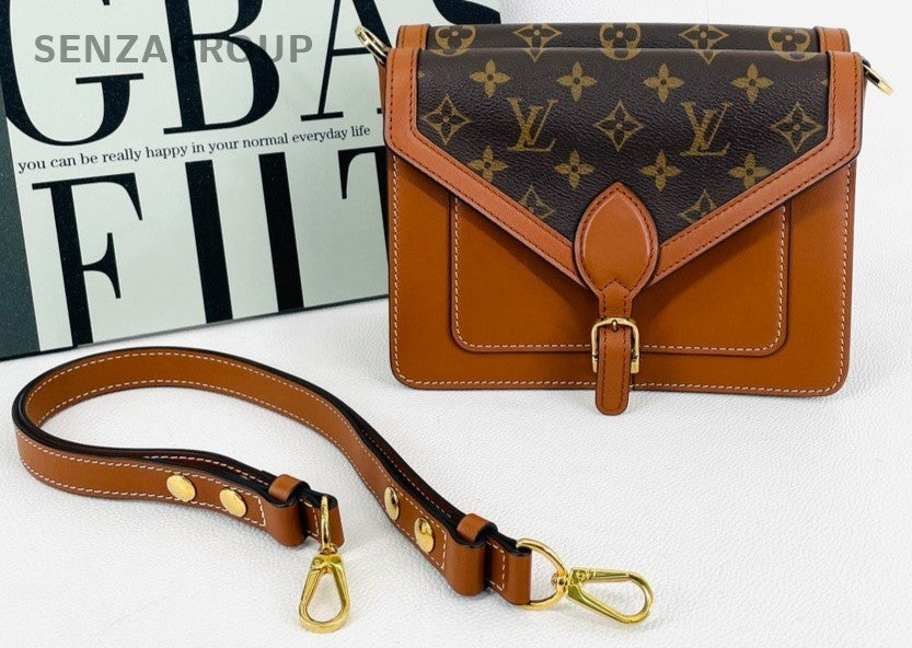 Louis Vuitton Biface Messenger Bag Top Handle Shoulder Crossbody Bag Women Brown
