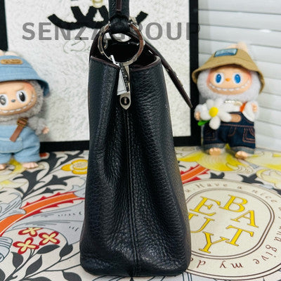 Louis Vuitton Capucines BB Black Silver Chip Handbag - Classic Women's Bag