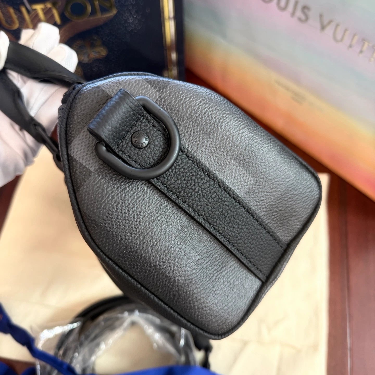 Louis Vuitton Keepall25 Top Handle Crossbody Black Unisex Adults Classic