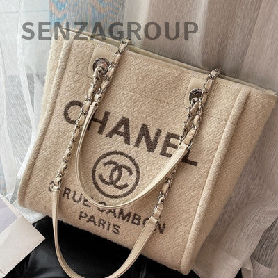 Chanel Tote Bag Silver Chain Shoulder Bag Women's Classic