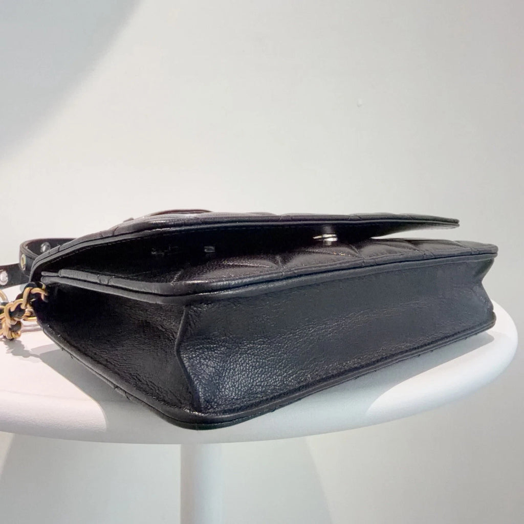Chanel Series Wallet On Chain (WOC) Crossbody Bag Black Classic