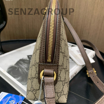 Gucci GG Marmont Matelassé Shoulder Bag Brown Gold Hardware Unisex
