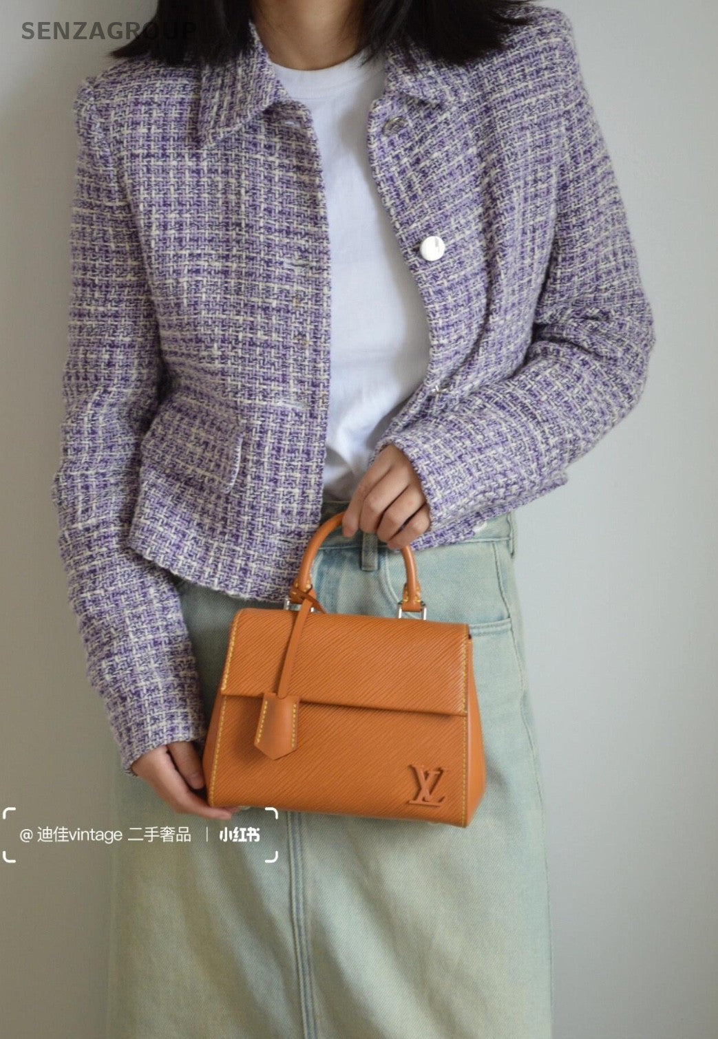Louis Vuitton Cluny BB caramel color Epi Top Handle 2way Shoulder bag Women