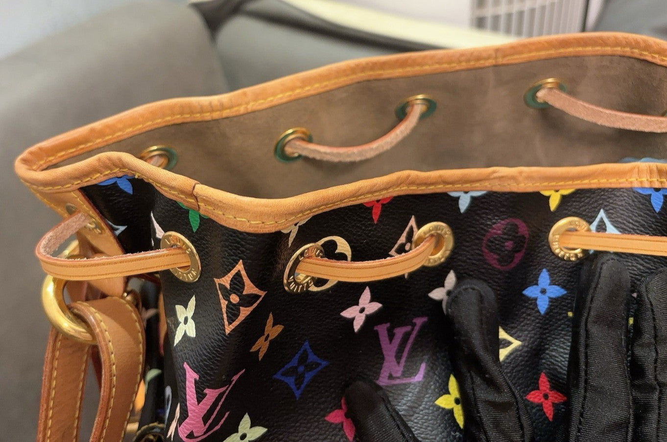 Louis Vuitton Petit Noe Monogram Bucket Drawtring Shoulder bag Women