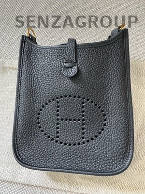 Hermès Evelyne Mini Black Gold Shoulder Crossbody Bag Women Classic Fashion