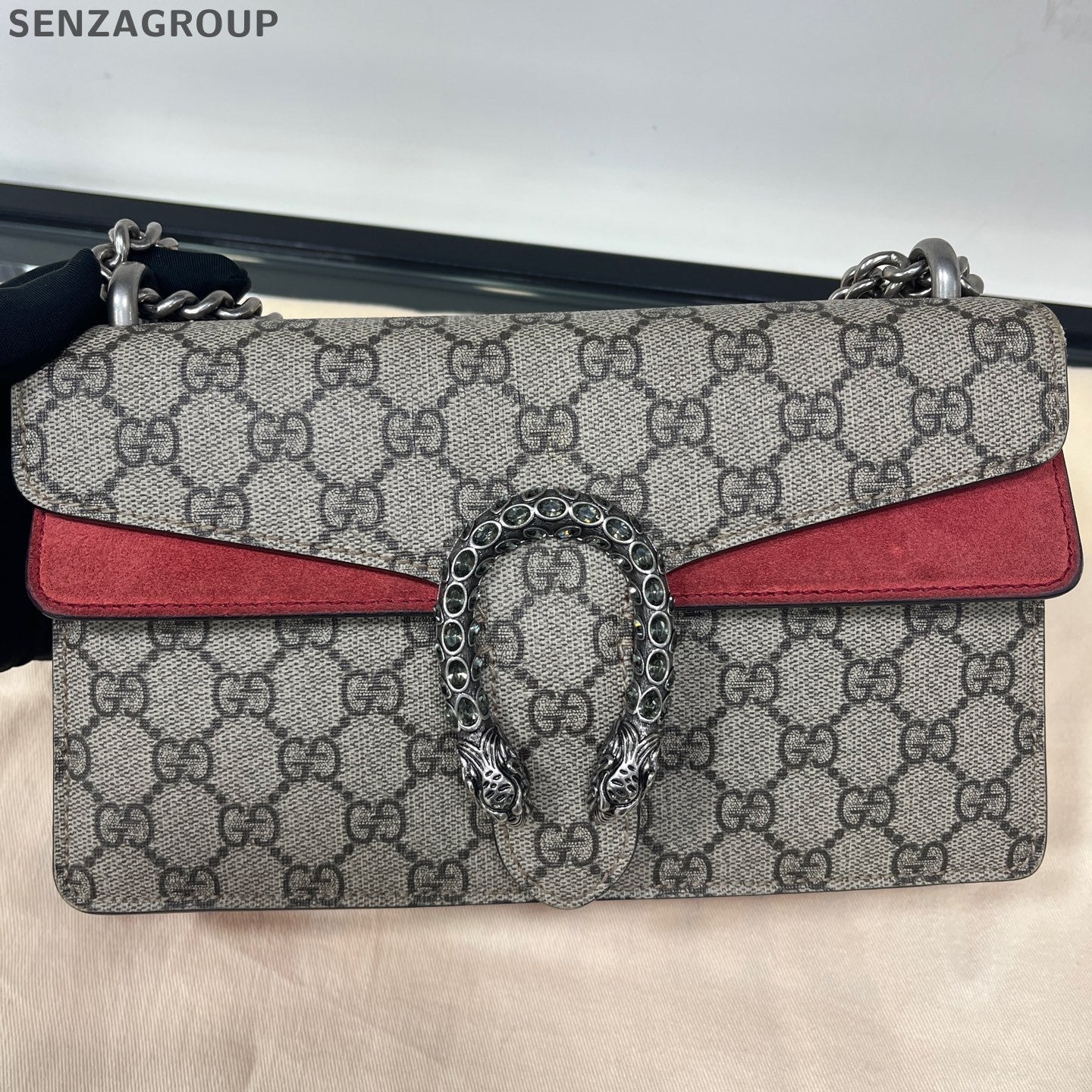Gucci Dionysus Small Chain Shoulder Bag Brown Red Women Classic