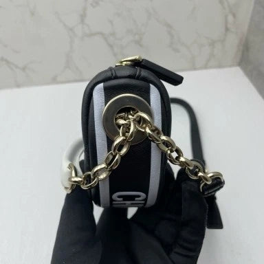 Authentic Dior Black Leather Mini Vibe Hobo Shoulder Bag For Women