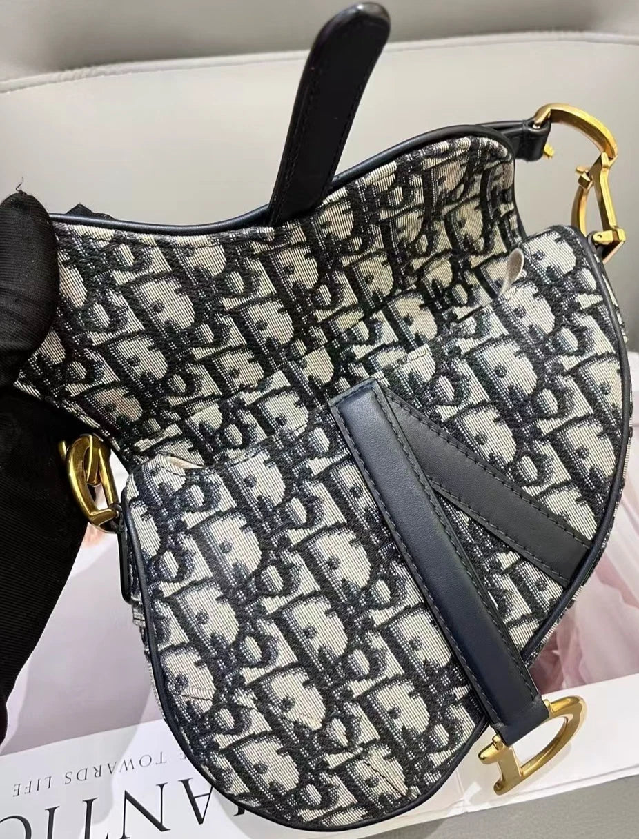 Christian Dior Monogram Saddle 2-Way Shoulder Bag Crossbody Pre-Owned