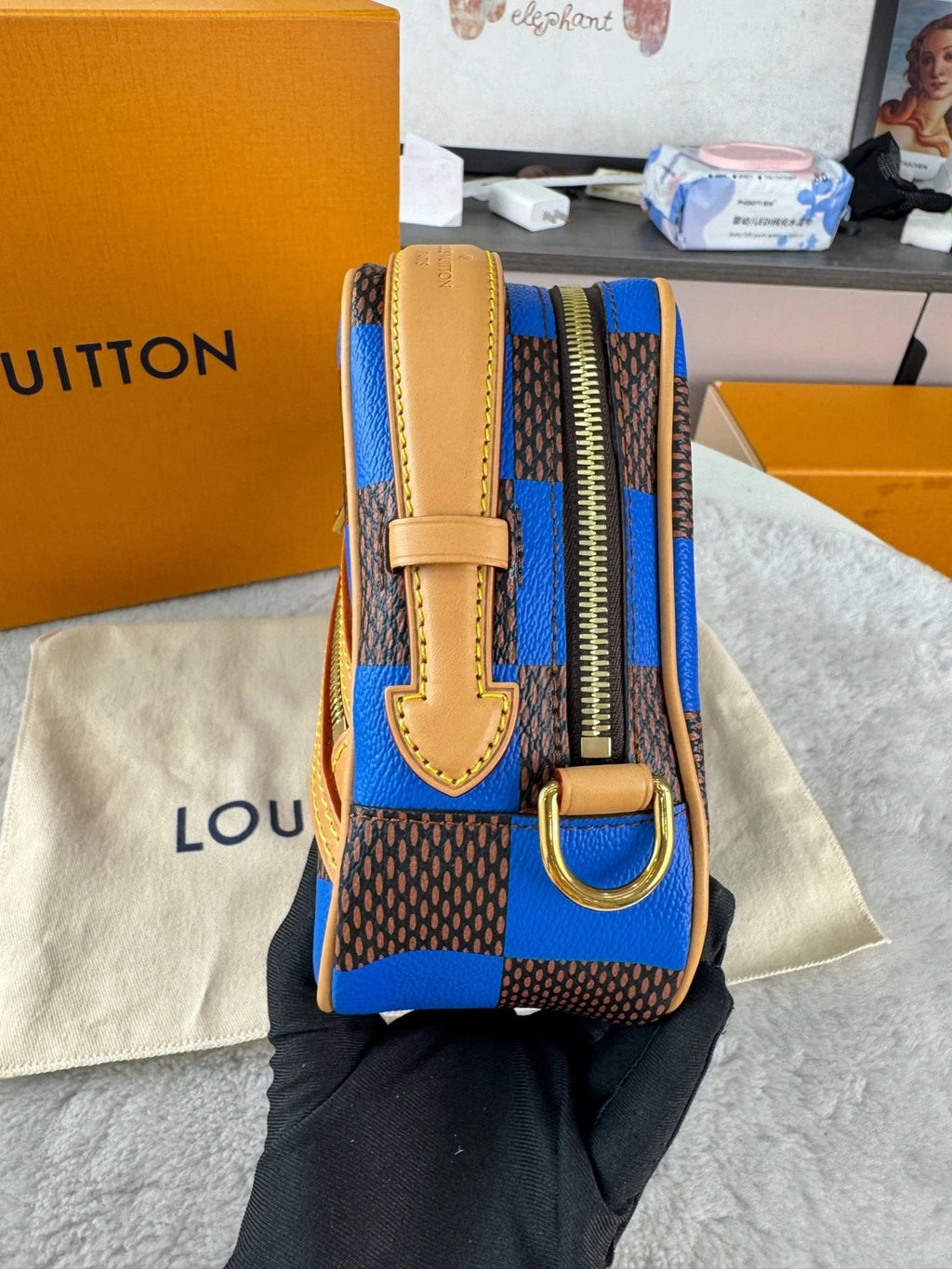 Louis Vuitton Canvas Crossbody Messenger Bag For Women