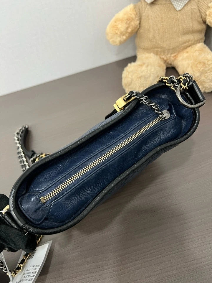 CHANEL Blue Black Small Crossbody Bag For Women