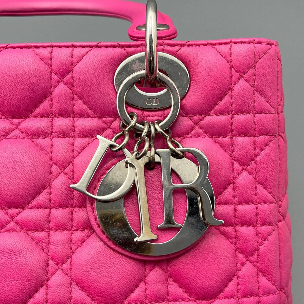 Dior Lady Dior Pink Crossbody Top Handle Excellent
