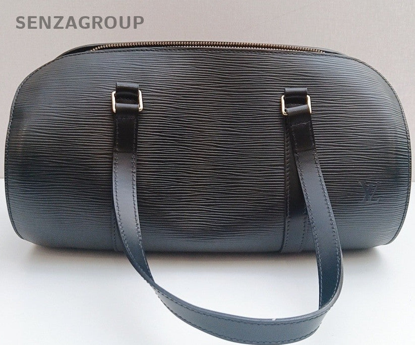 Louis Vuitton Papillon Epi Handbag Shoulder Bag Black Silver Unisex Adults