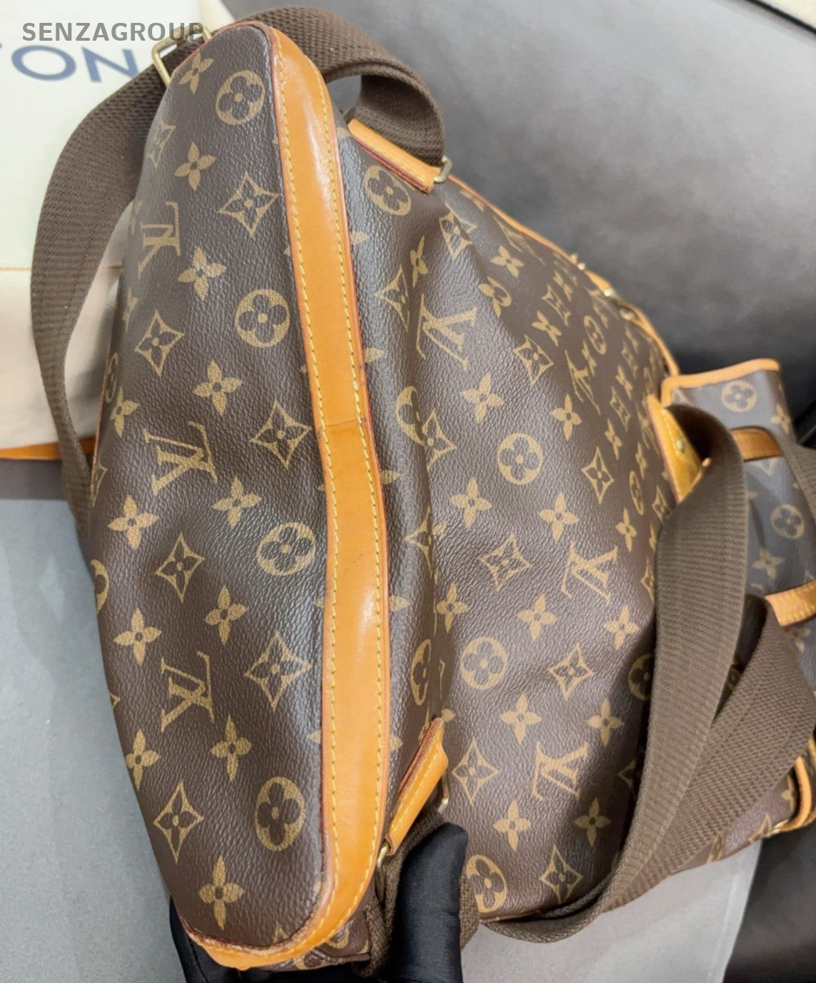 Louis Vuitton Bosphore Monogram Backpack Brown Gold Unisex Adults Classic