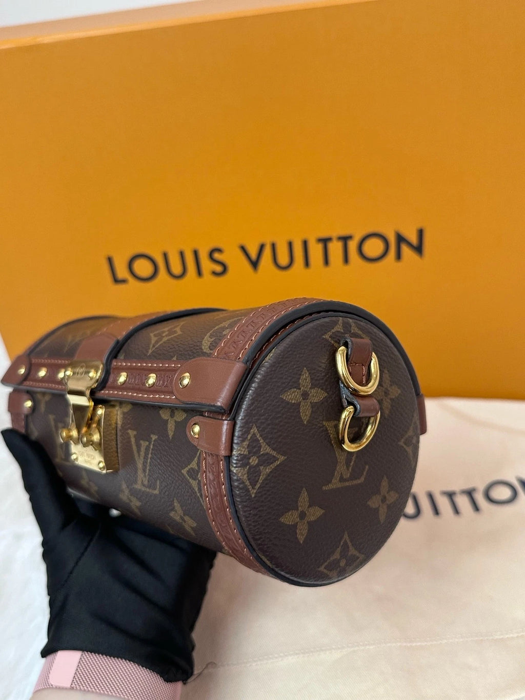 Louis Vuitton Papillon Cylinder Canvas Shoulder Crossbody For Women