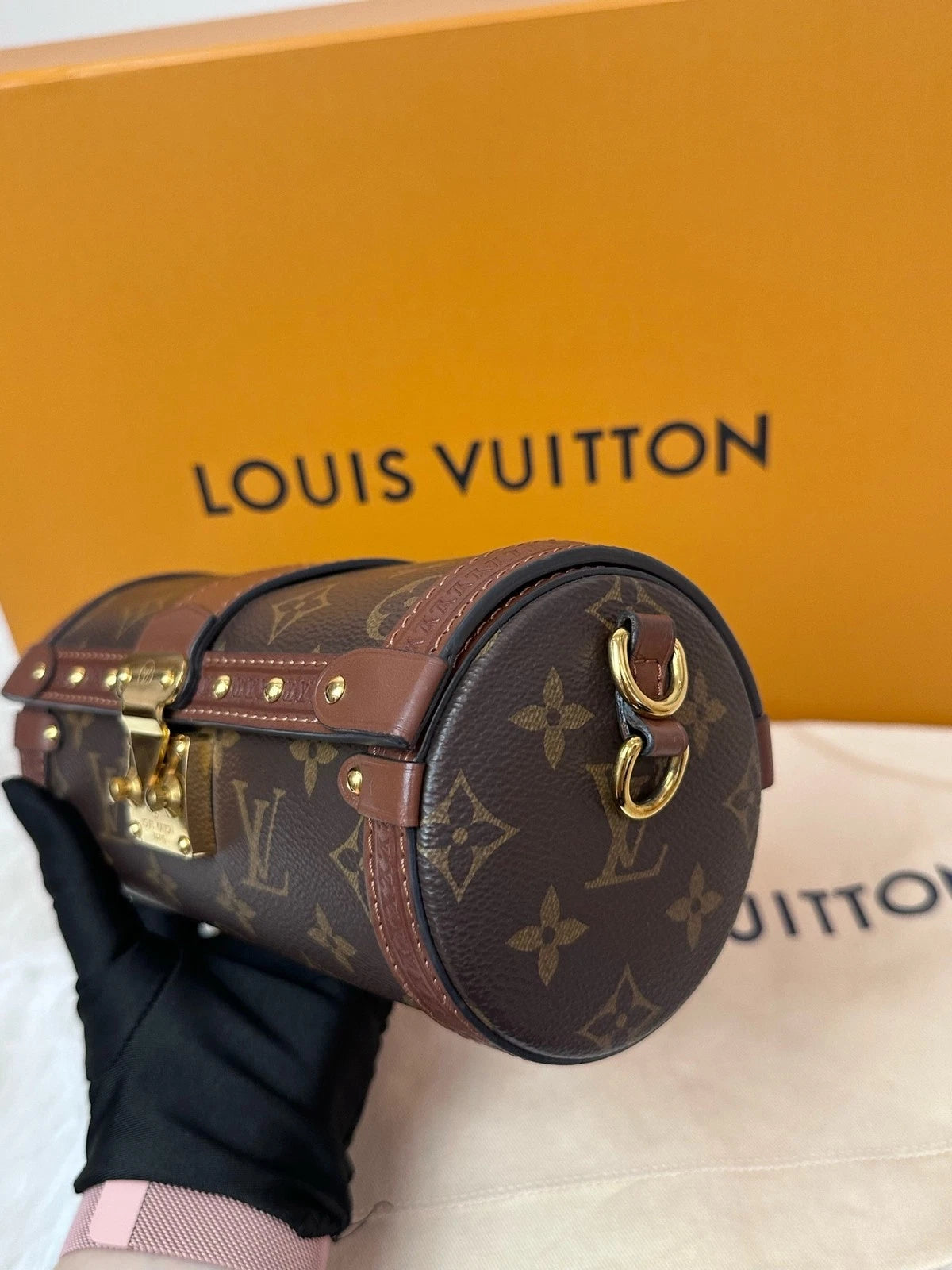 Louis Vuitton Papillon Cylinder Canvas Shoulder Crossbody For Women