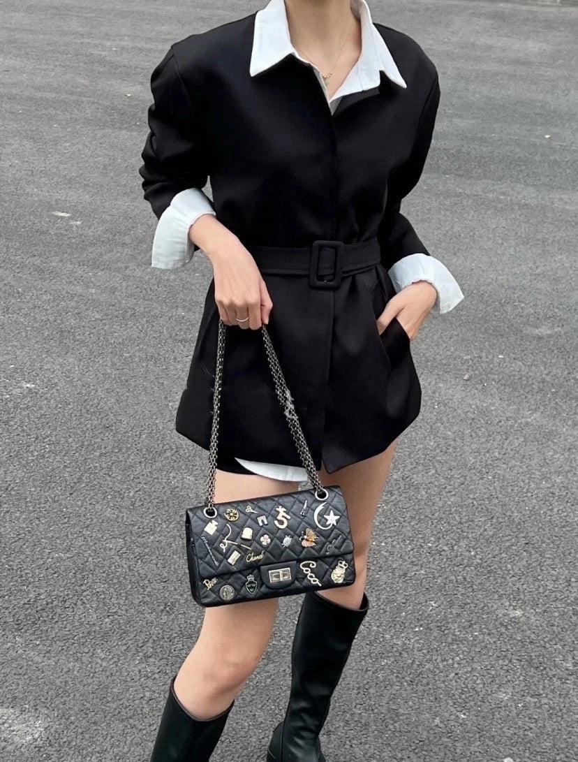 CHANEL 2.55 Mini Badge Limited Edition Shoulder Bag For Women