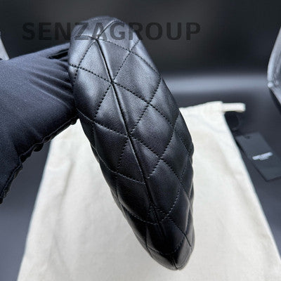Saint Laurent YSL Classic Black Gold Quilted Handbag for Women
