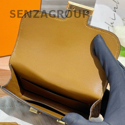 Hermès Constance Slim Wallet Gold Leather Gold Hardware Women's Fashion