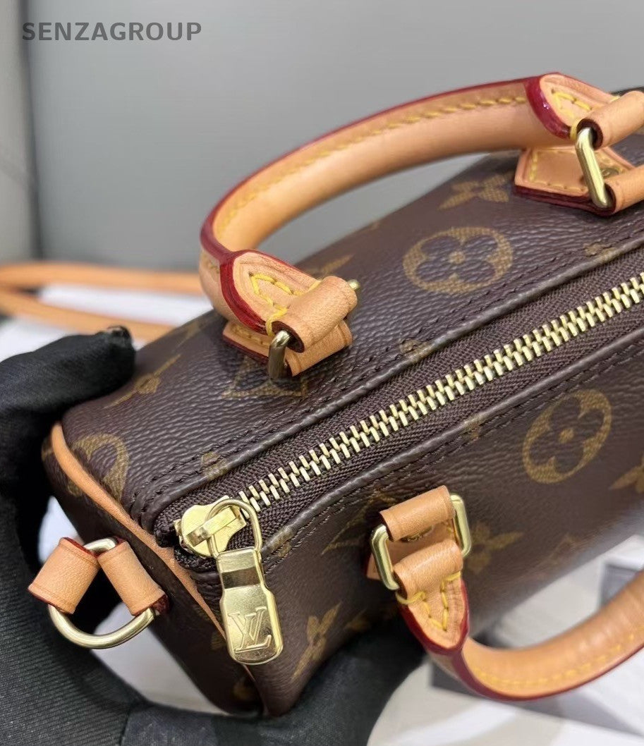 Louis Vuitton Nano Speedy Monogram Top Handle Shoulder bag Crossbody Women