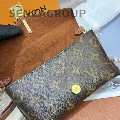 LV Monogram Lockme Ever Shoulder Bag Brown Gold Hardware Women's Fashion