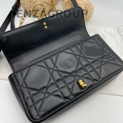 Dior Miss Daisy Black Gold Lambskin Chain Shoulder Bag Cannage Classic