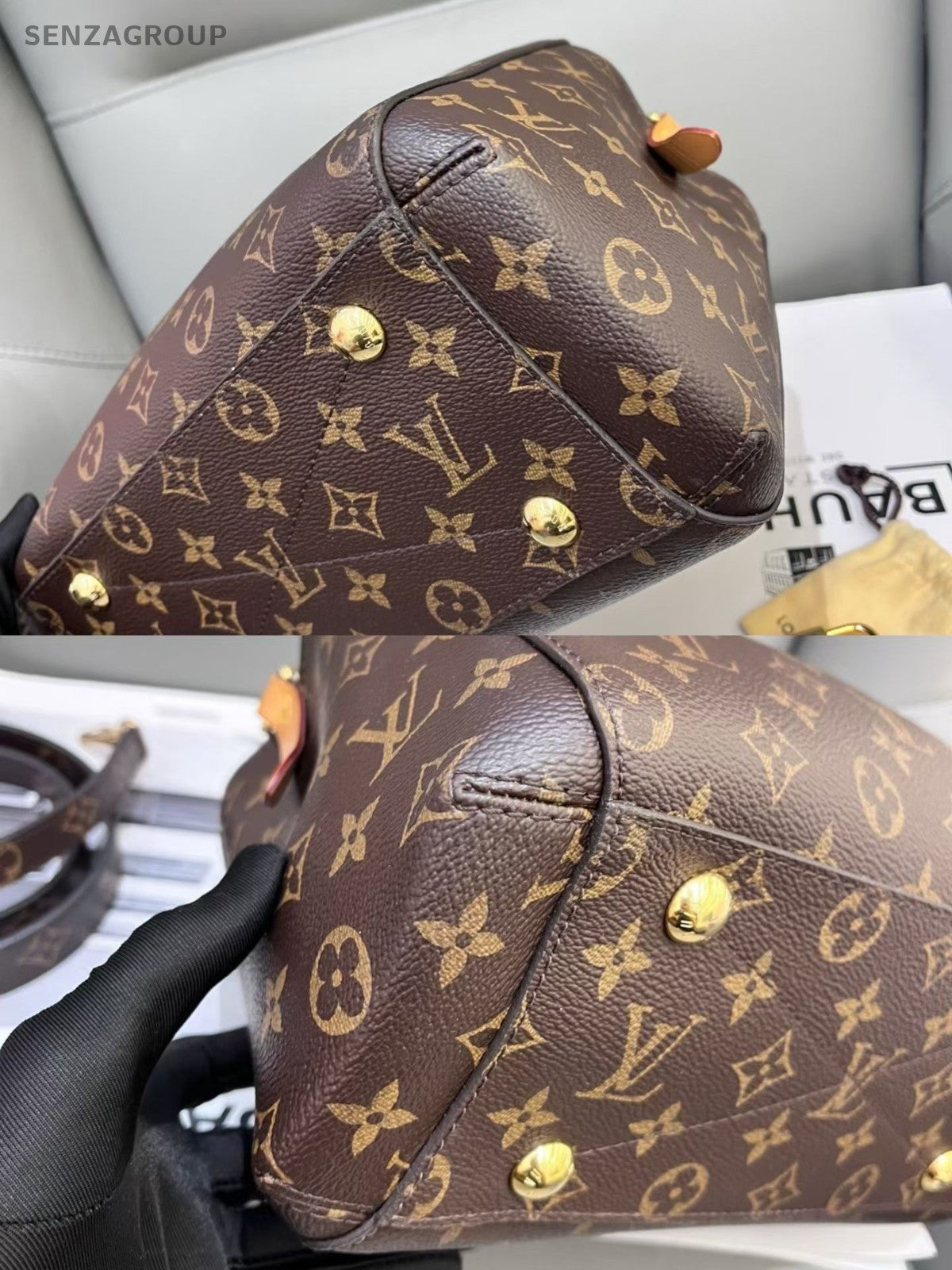 Louis Vuitton Montaigne BB Monogram Top Handle Shoulder Crossbody Bag Brown