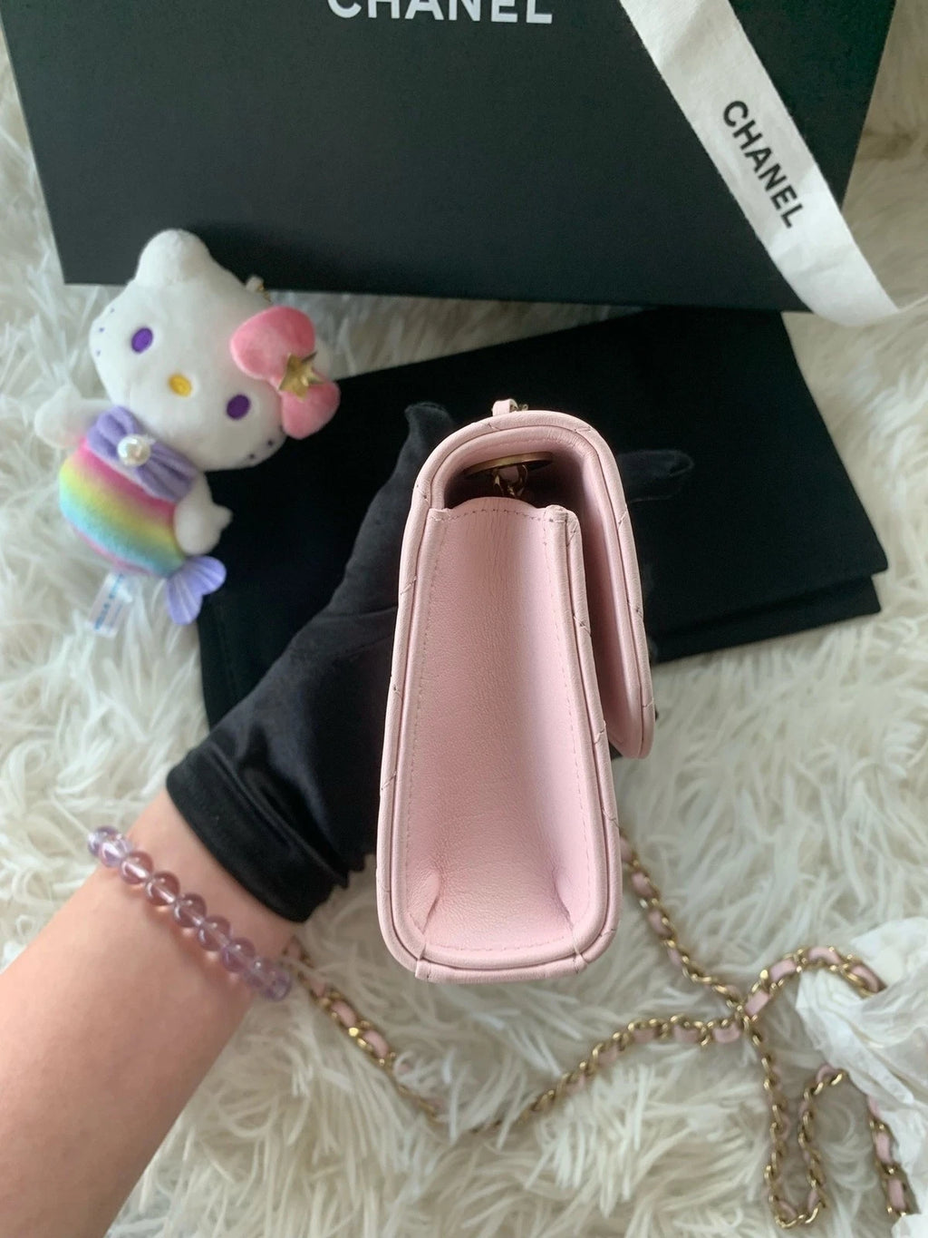 CHANEL Trendy CC Mini Woc Sakura Pink Shoulder Crossbody Bag Women