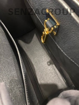 Louis Vuitton City Steamer Black Gold Leather Handbag Classic Women's