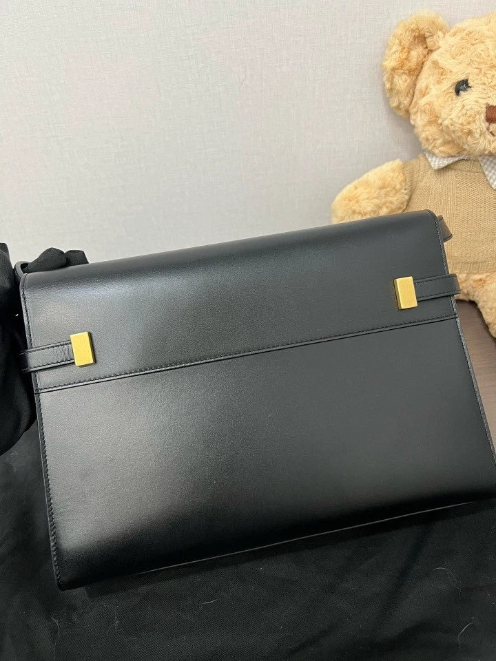 YSL Medium Leather Manhattan Shoulder Bag For Women