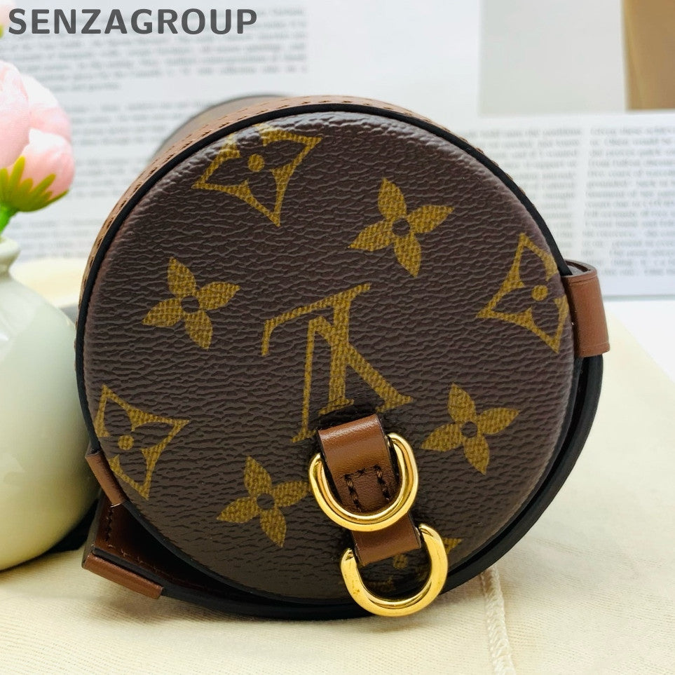 Louis Vuitton Papillon Monogram Shoulder Crossbody Bag Brown Gold Clasp