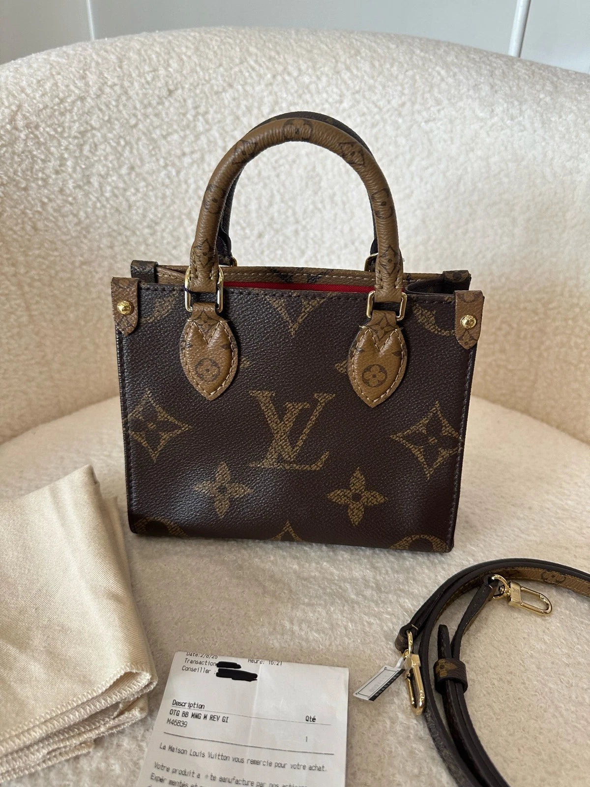Louis Vuitton OnTheGo Canvas Tote Bag Excellent