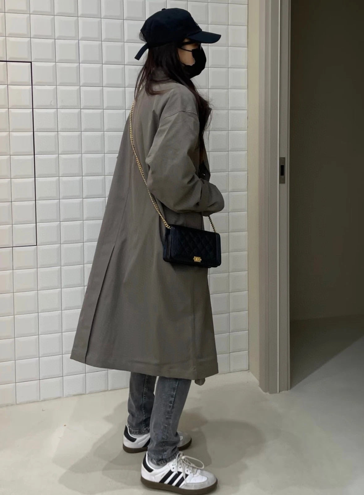Authentic CHANEL LeBoy WOC Small Black Leather Crossbody For Women