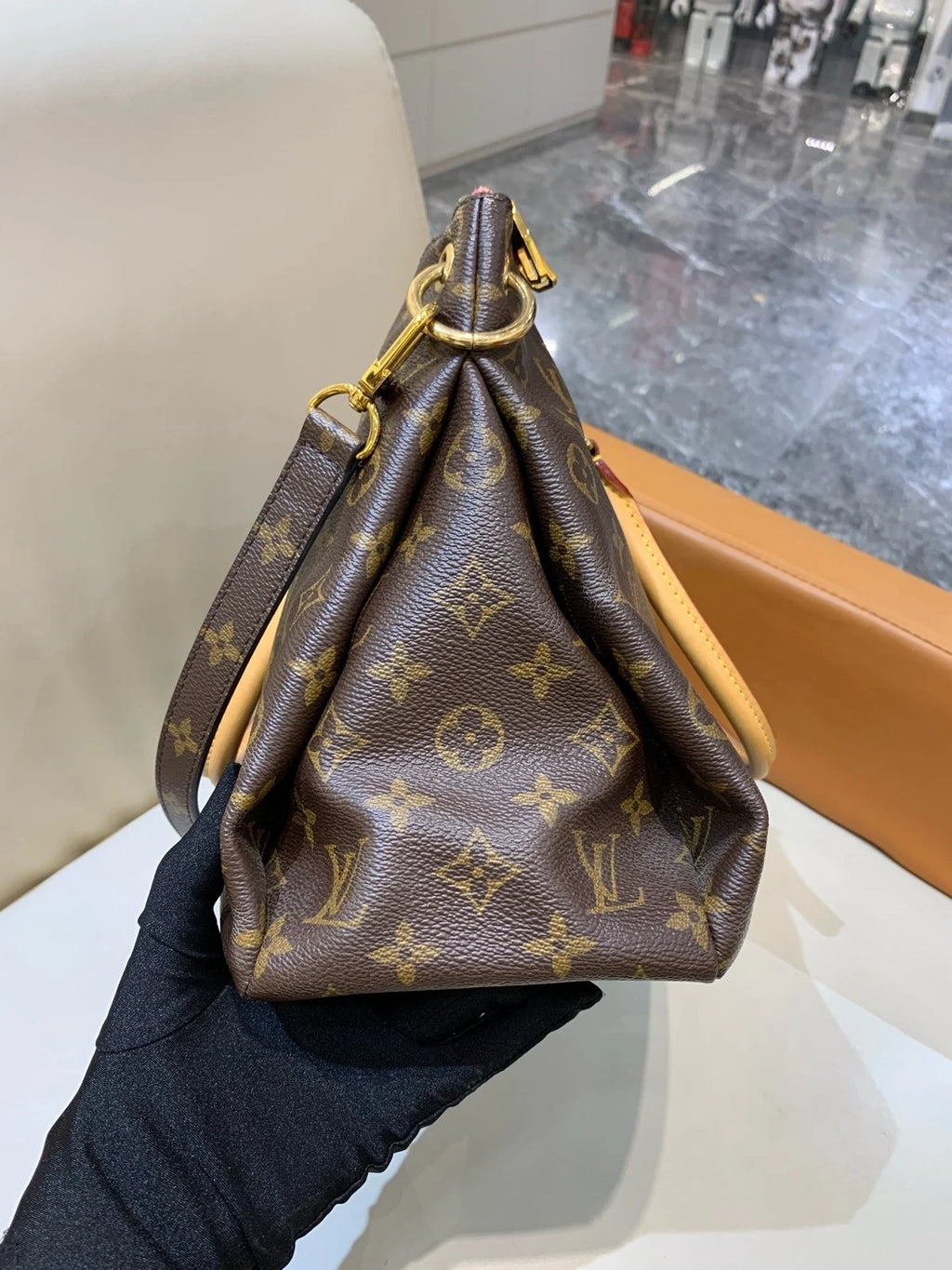 Louis Vuitton Monogram Canvas Pallas Tote Bag For Women
