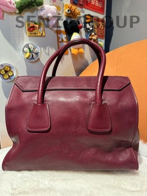 Prada Red Leather Shoulder Crossbody Handbag Classic Women's Bag