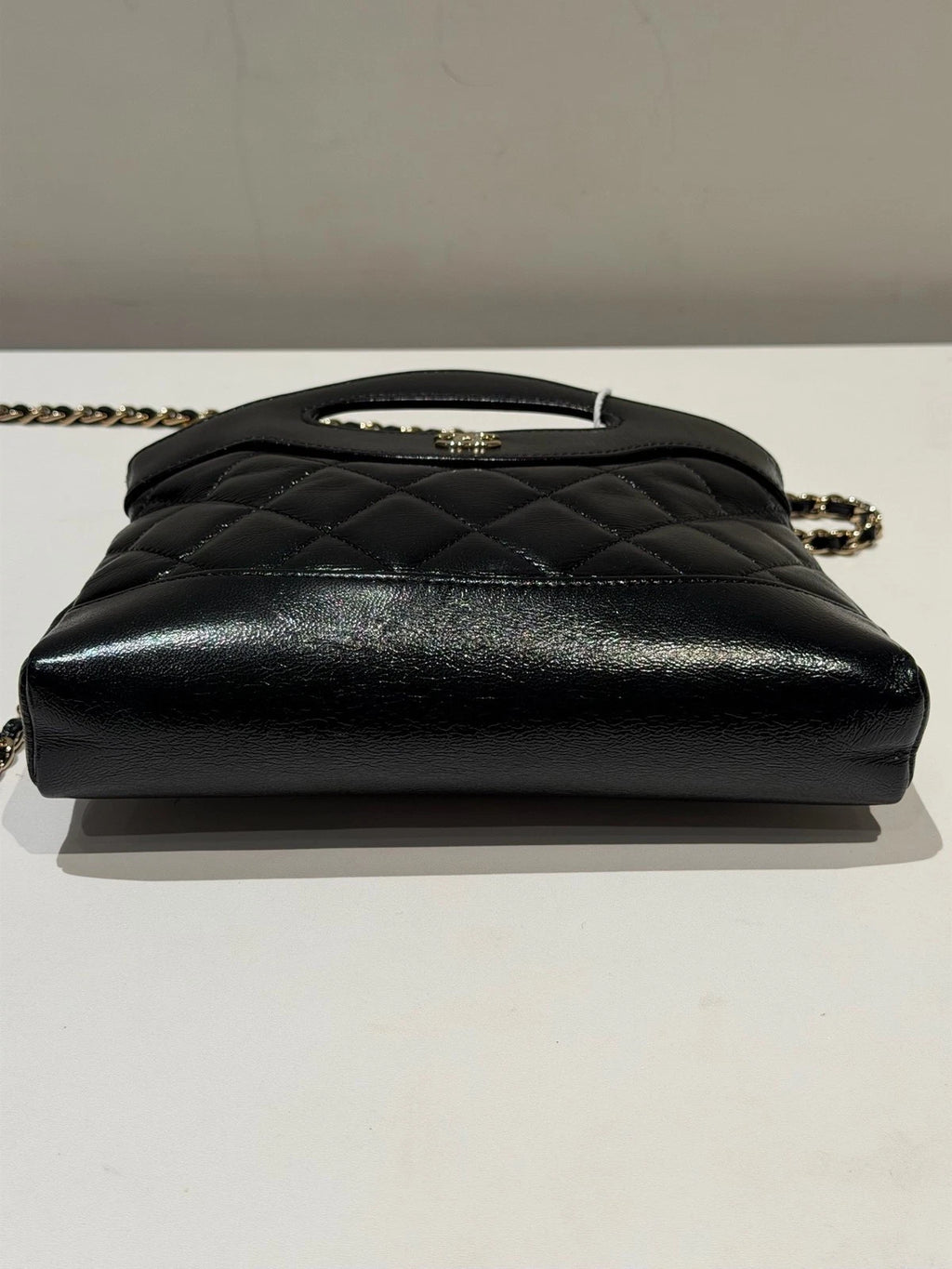 Chanel 31Bag Nano Chain Shoulder Crossbody Black Gold Diamond Women Classic