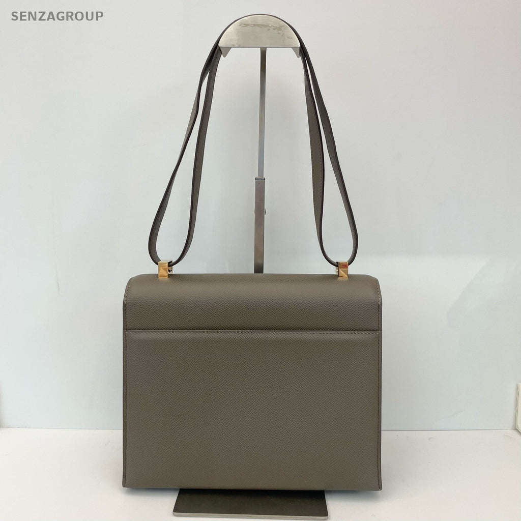 Hermes Verrou Bag Grey Gold Shoulder Crossbody Women Classic Fashion