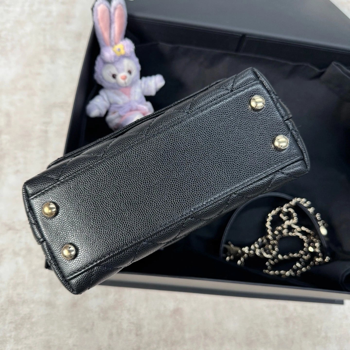 New CHANEL Coco Handle Mini Black Leather Top Handle Bag For Women