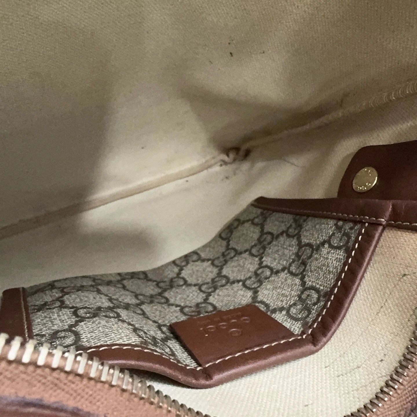 Gucci Classic Monogram Canvas Women Shoulder Crossbody Messenger Bag