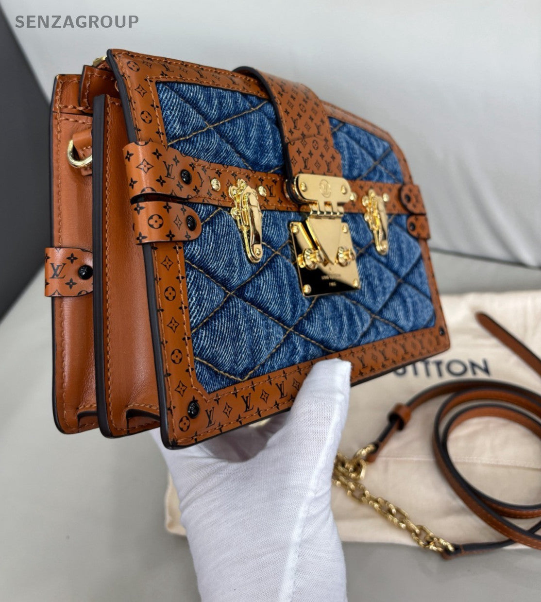 Louis Vuitton Trunk Clutch Limited Edition Chain Shoulder bag Crossbody Women