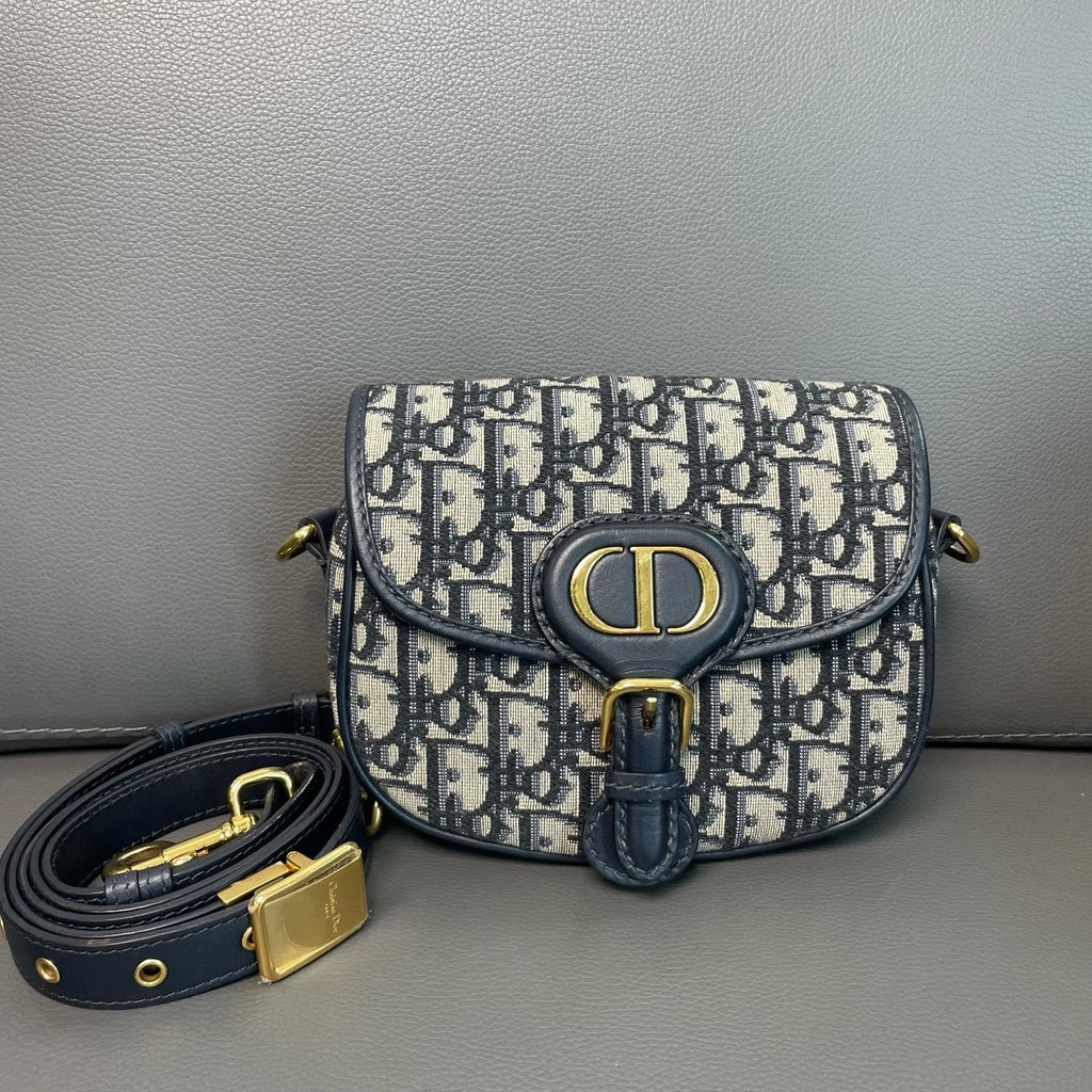 Dior Canvas Bobby Small Monogram Saddle Shoulder Bag For Women
