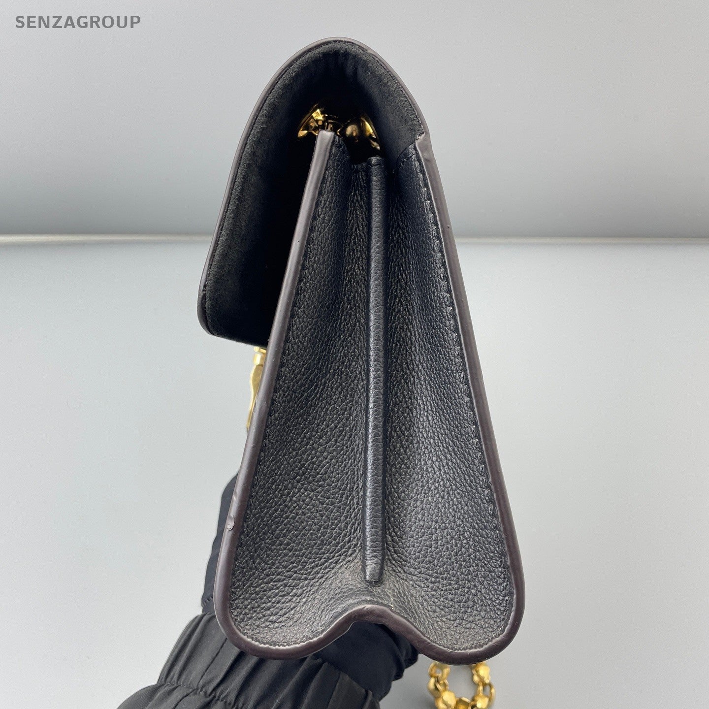 Louis Vuitton Victoire Monogram Chain Shoulder Bag Crossboy Brown Gold Women