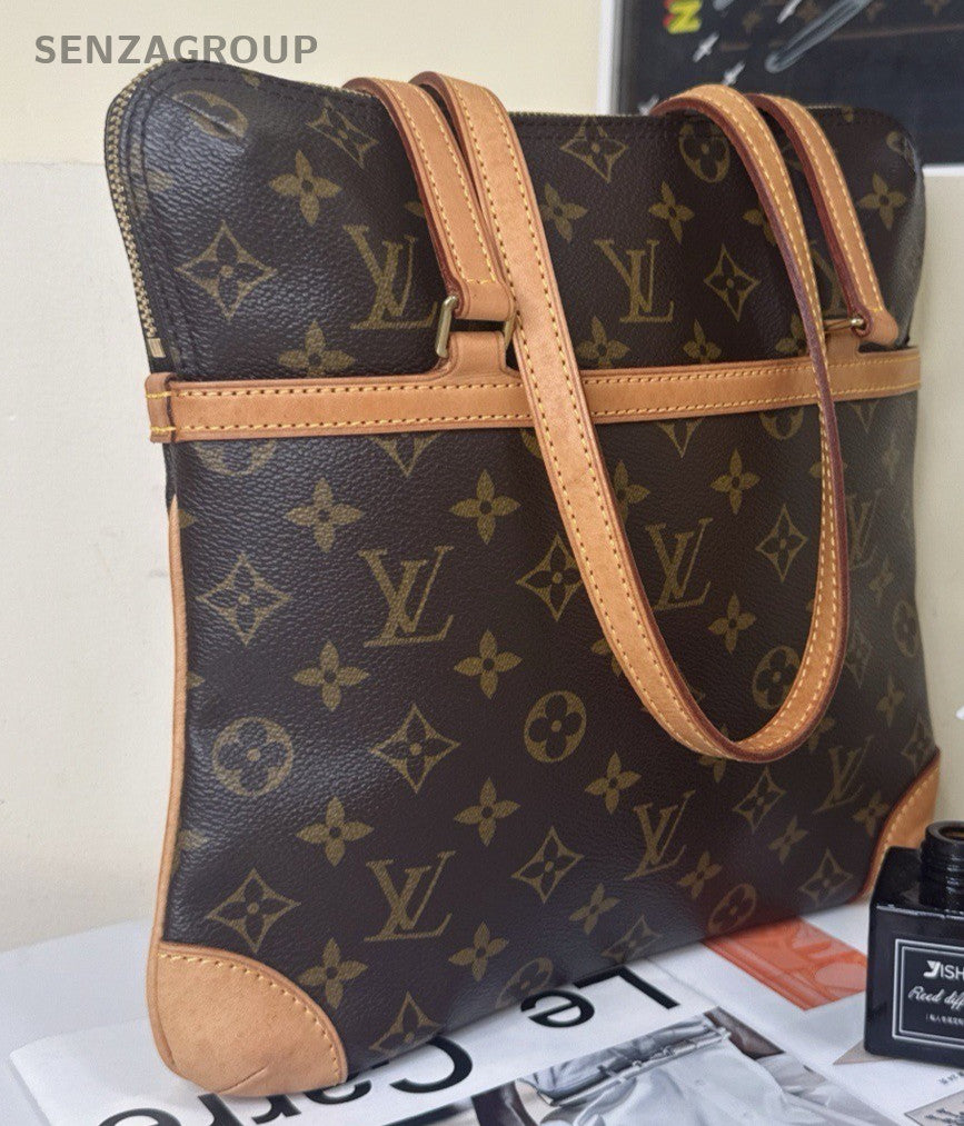 Louis Vuitton Monogram Vintage Shoulder Bag Brown Gold Used Women Classic