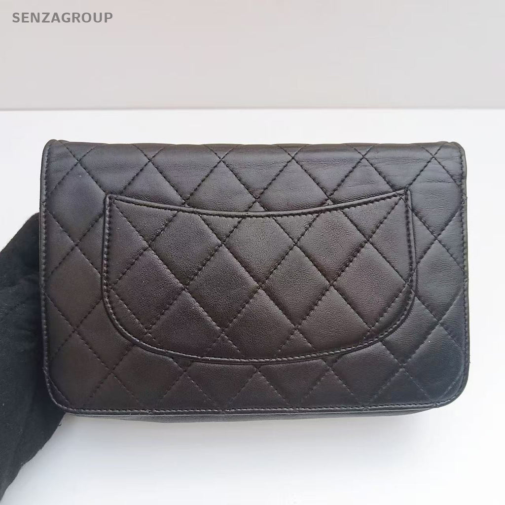 CHANEL Lambskin CC Woc Chain Black Silver Shoulder bag Crossbody Women