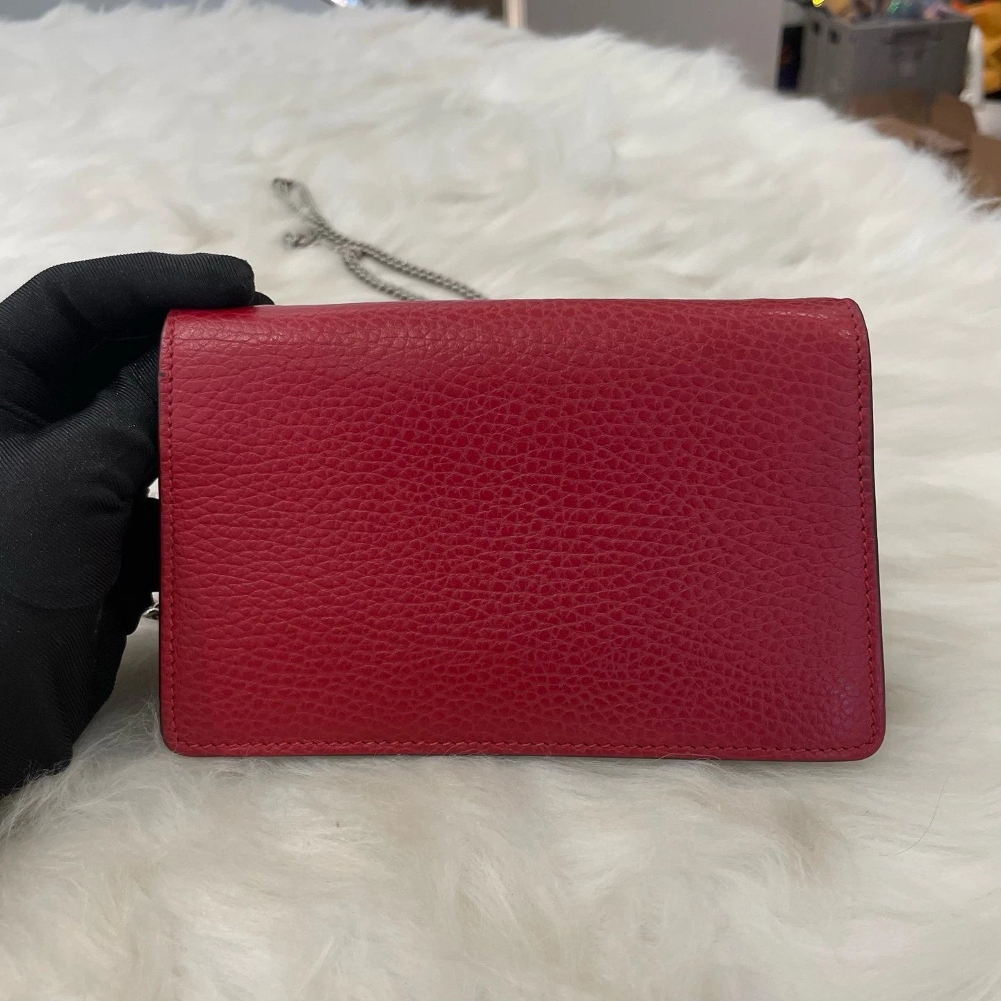 Gucci Dionysus Red Silver Shoulder Bag Crossbody Excellent