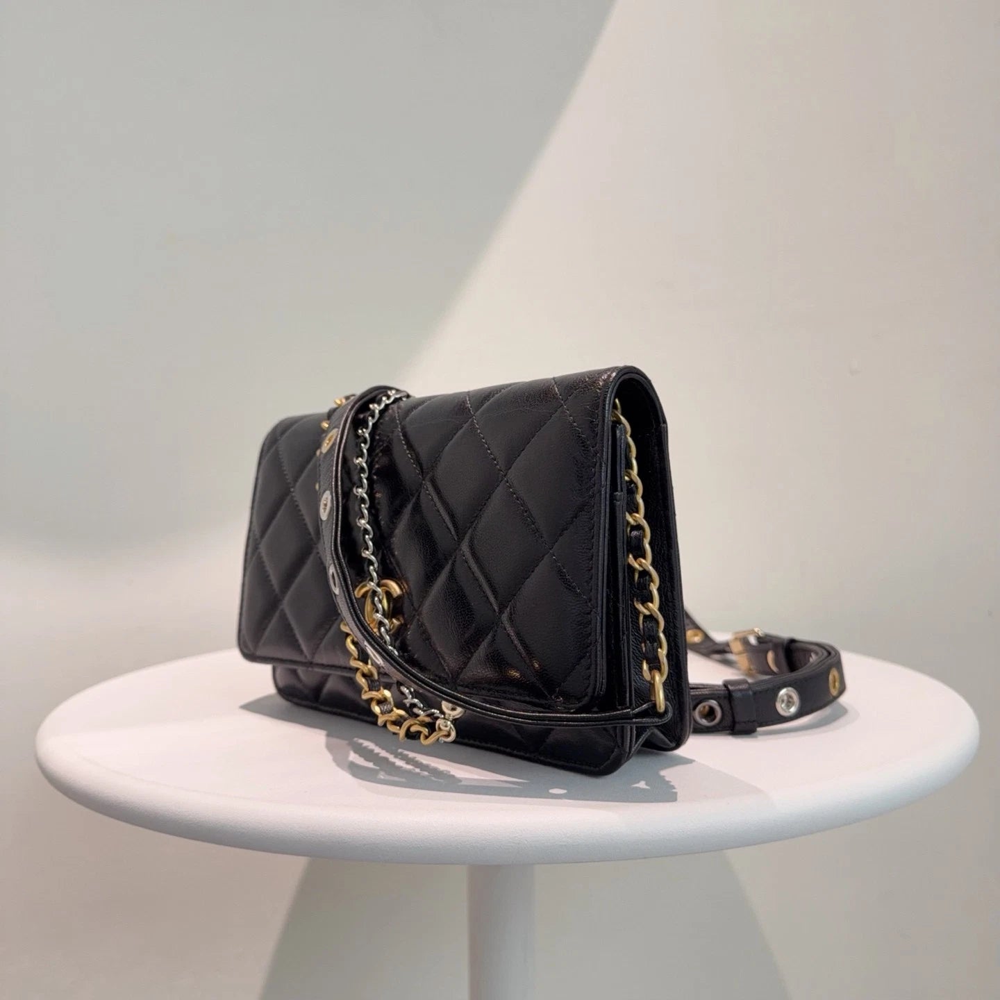 Chanel Series Wallet On Chain (WOC) Crossbody Bag Black Classic